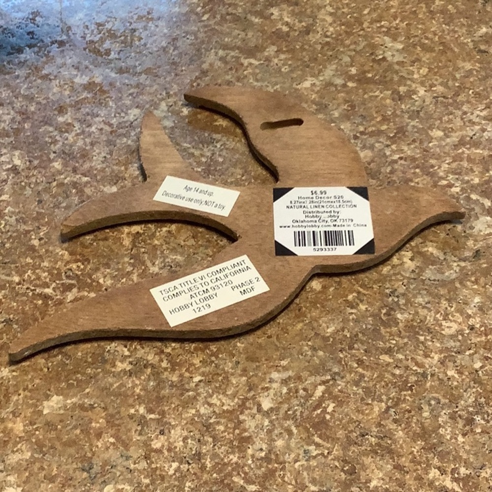 TWO WOOD BIRDS WALL AND SHELF - Picture 5 of 5